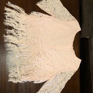 GB light pink lace shirt in medium